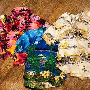 Tropical Shirt Set - Pink, Blue, Yellow